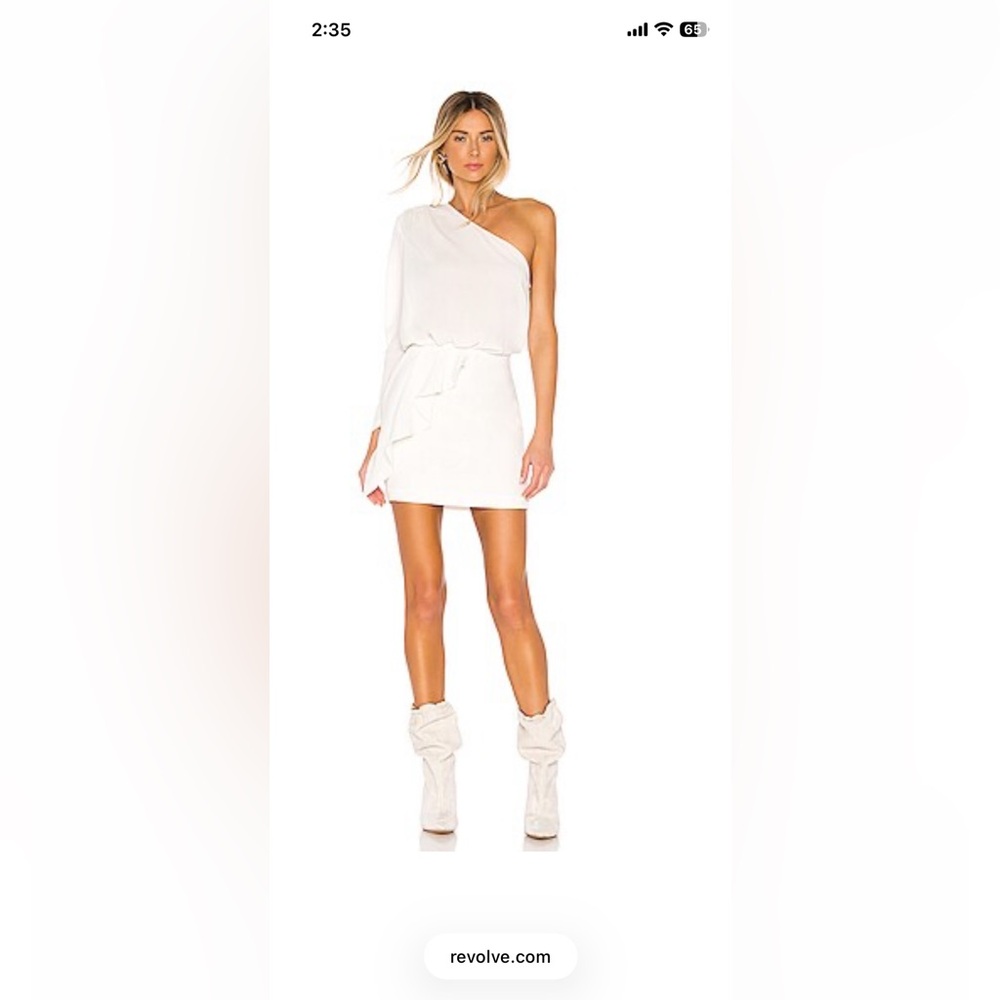 BNWT IRO $385 Elegant White One-Shoulder Dress